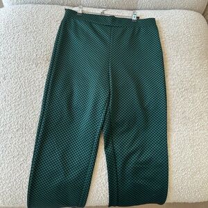 Sanctuary Green & Black Flare Work Pants